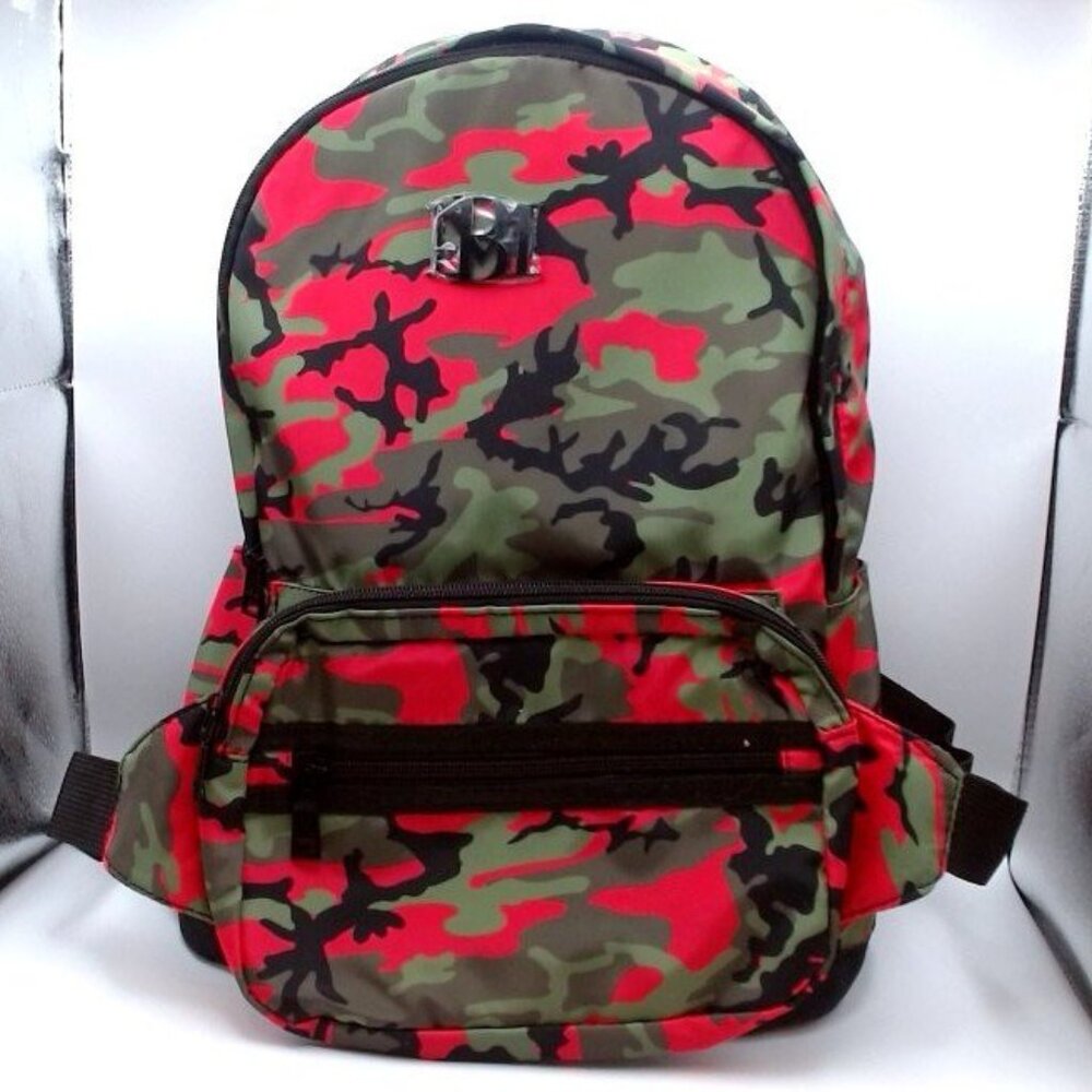 Badgley Mischka Nylon Pink Camo‎ Backpack – Lightweight Designer Bag NEW